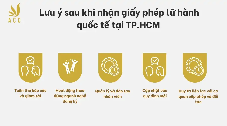 Lưu ý sau khi nhận giấy phép lữ hành quốc tế tại TP.HCM