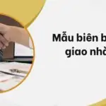 Mẫu biên bản bàn giao nhà đất