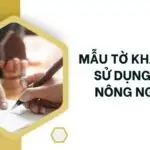 Mẫu tờ khai thuế sử dụng đất nông nghiệp