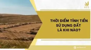 Thời điểm tính tiền sử dụng đất là khi nào