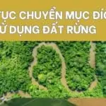 Thủ tục chuyển mục đích sử dụng đất rừng