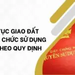 Thủ tục giao đất cho tổ chức sử dụng đất theo quy định