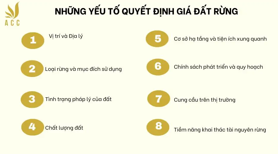 Những yếu tố quyết định giá đất rừng