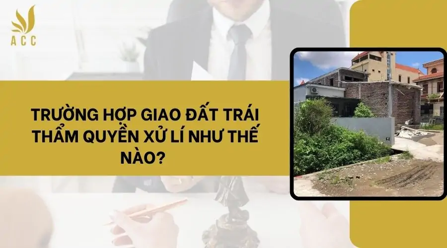 Trường hợp giao đất trái thẩm quyền xử lí như thế nào?