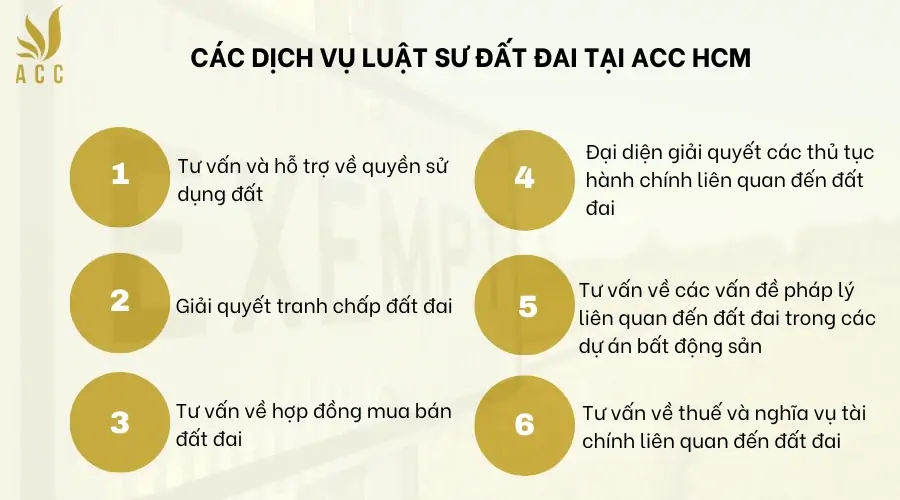 Các dịch vụ luật sư đất đai tại ACC HCM