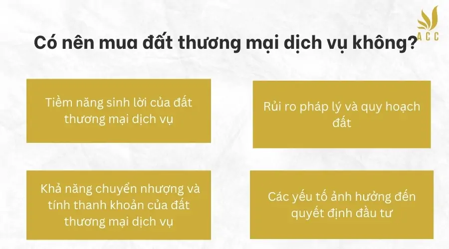 Có nên mua đất thương mại dịch vụ không