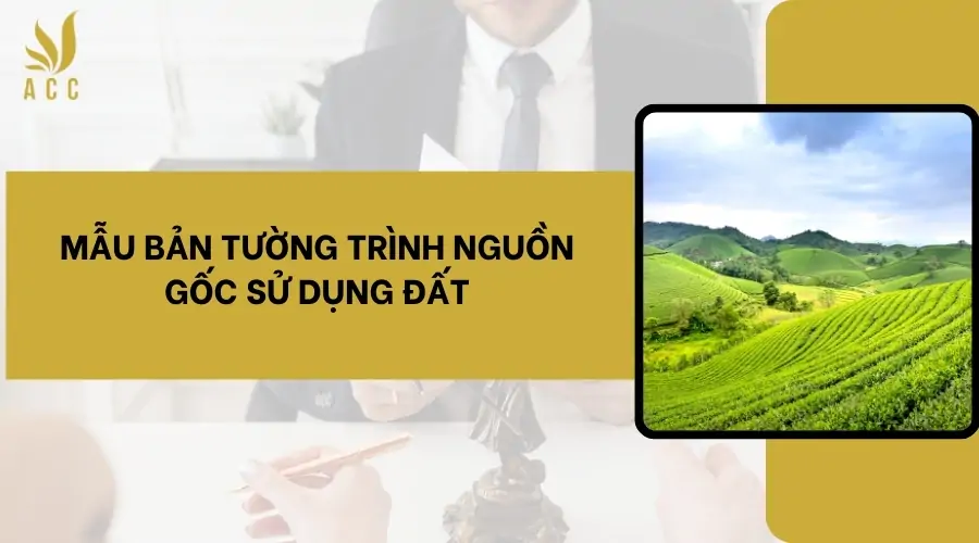 Mẫu tường trình nguồn gốc sử dụng đất