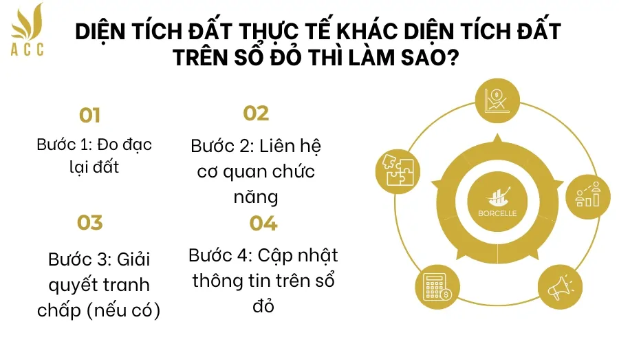 Diện tích đất thực tế khác diện tích đất trên sổ đỏ thì làm sao