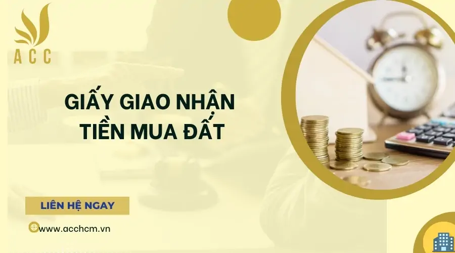 Giấy giao nhận tiền mua đất