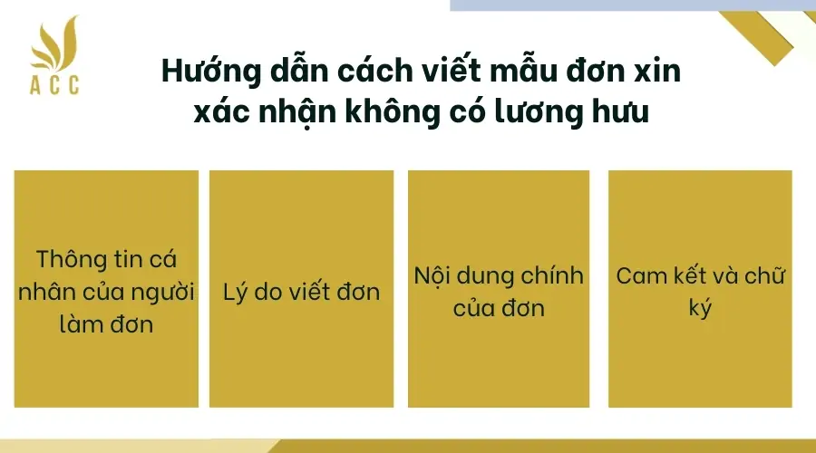 Hướng dẫn cách viết mẫu đơn xin xác nhận không có lương hưu