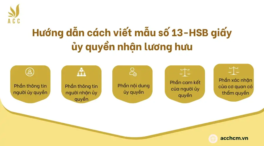 Hướng dẫn cách viết mẫu số 13-HSB giấy ủy quyền nhận lương hưu