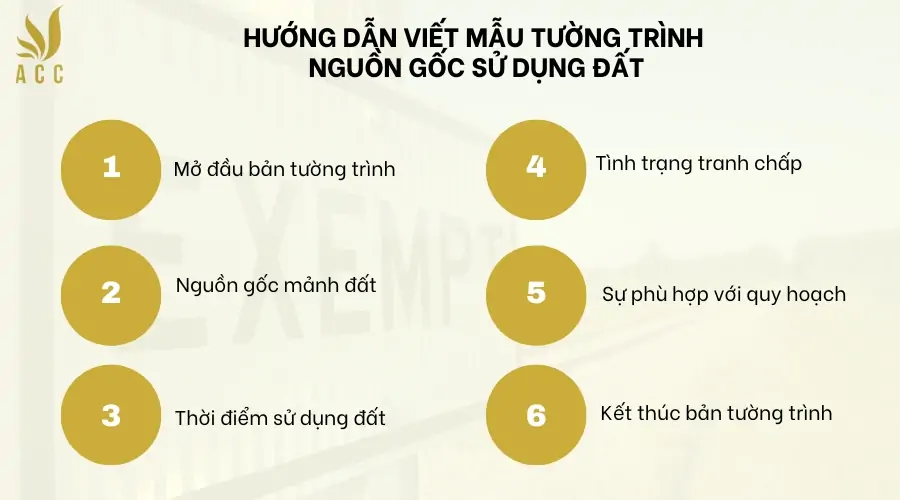 Hướng dẫn viết mẫu tường trình nguồn gốc sử dụng đất