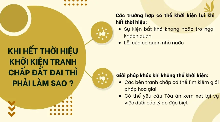 Khi hết thời hiệu khởi kiện tranh chấp đất đai thì phải làm sao