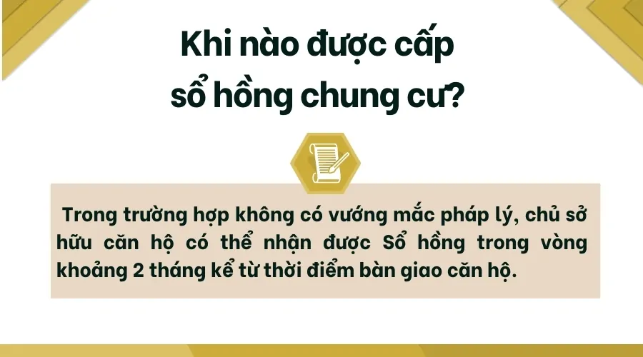 Khi nào được cấp sổ hồng chung cư