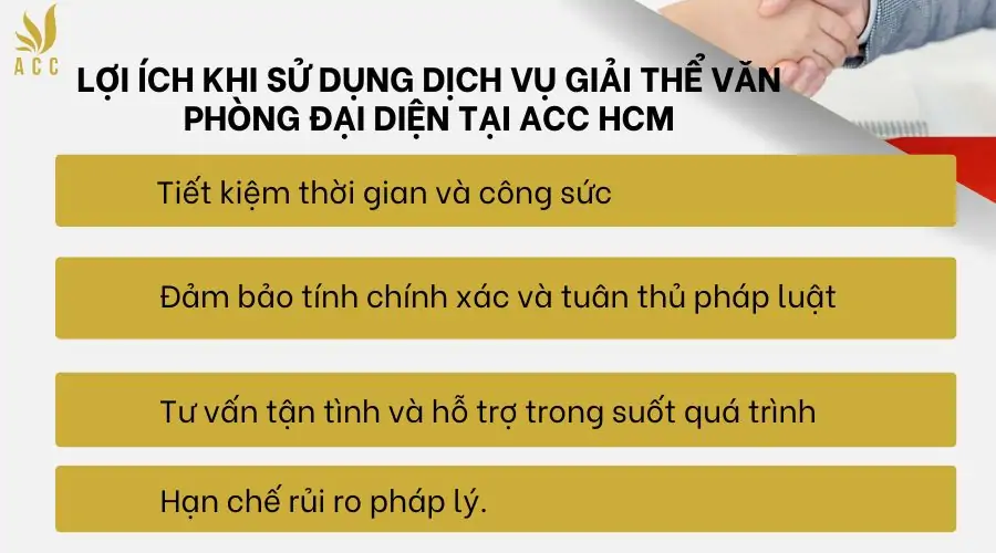 Lợi ích khi sử dụng dịch vụ giải thể văn phòng đại diện tại ACC HCM