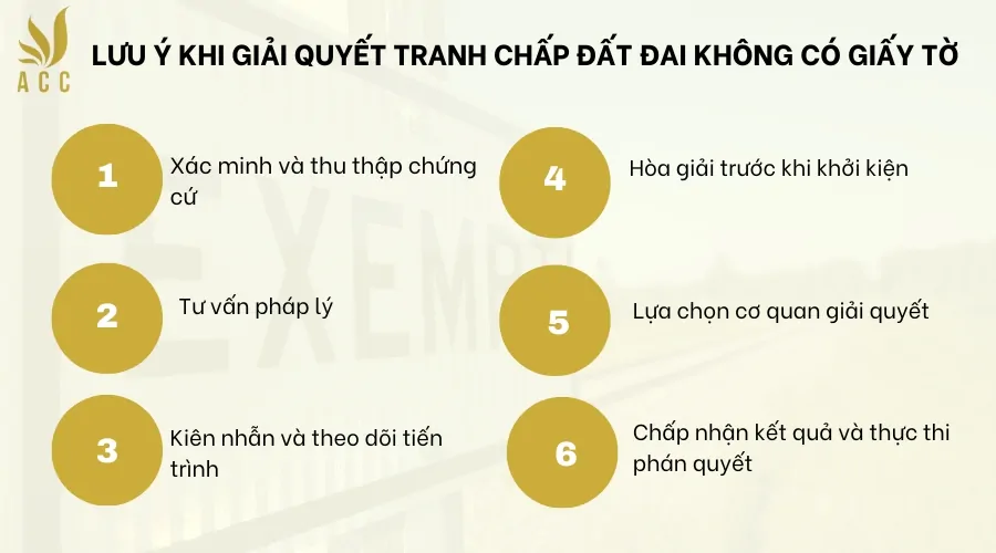 Lưu ý khi giải quyết tranh chấp đất đai không có giấy tờ