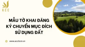 Mẫu tờ khai đăng ký chuyển mục đích sử dụng đất