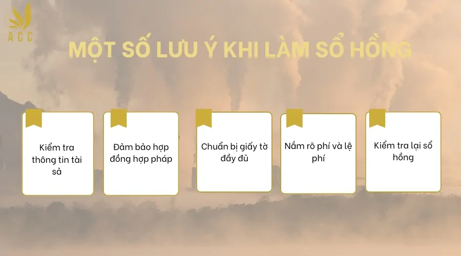 Một số lưu ý khi làm sổ hồng