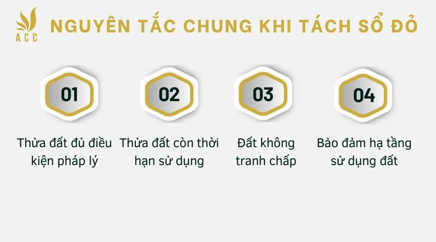 Nguyên tắc chung khi tách sổ đỏ