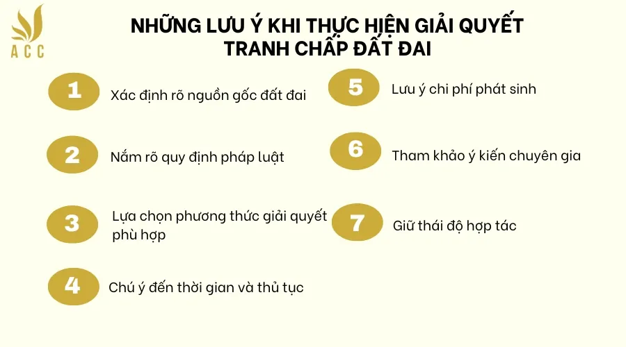 Những lưu ý khi thực hiện giải quyết tranh chấp đất đai 