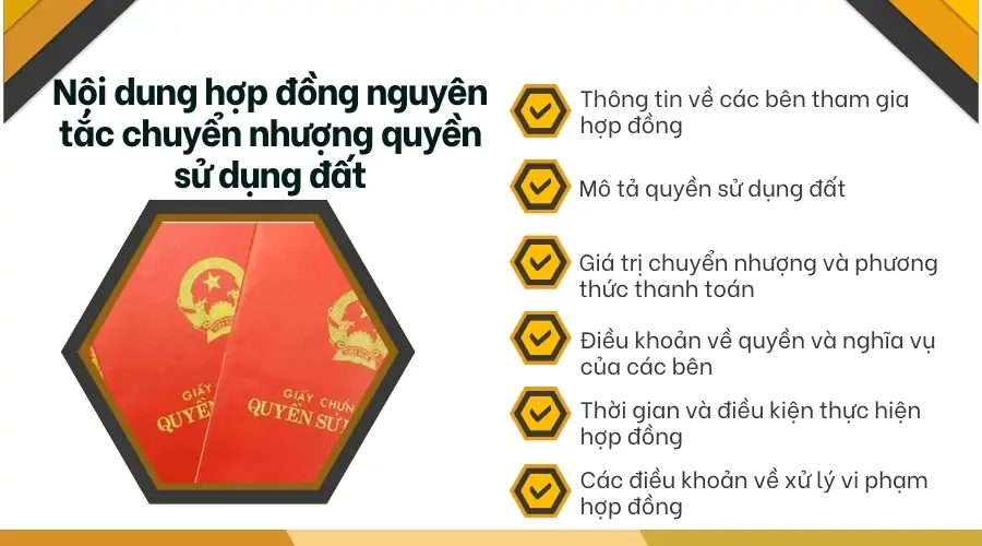 Nội dung hợp đồng nguyên tắc chuyển nhượng quyền sử dụng đất