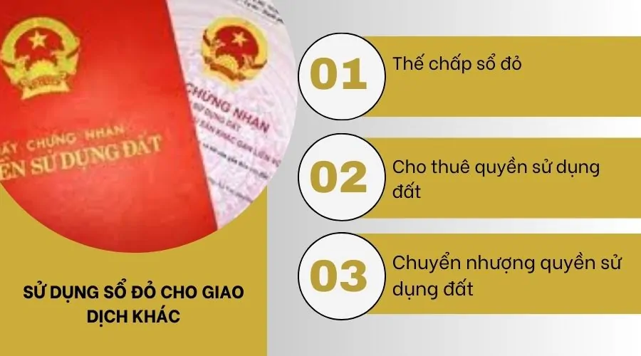 Sử dụng sổ đỏ cho giao dịch khác