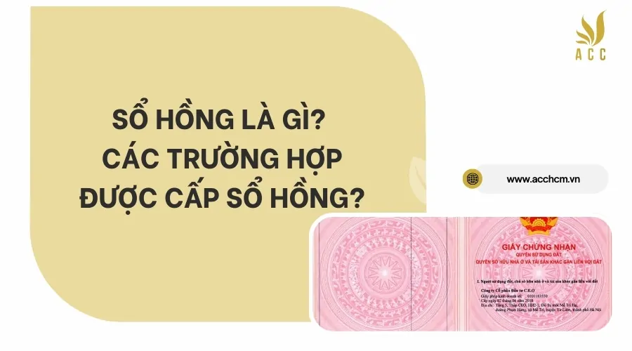 Sổ hồng là gì? Các trường hợp được cấp sổ hồng?