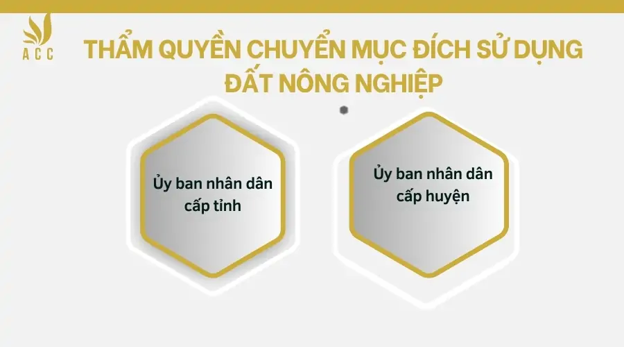 Thẩm quyền chuyển mục đích sử dụng đất nông nghiệp