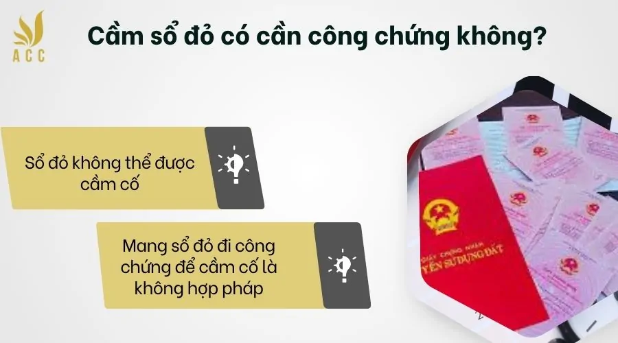 Cầm sổ đỏ có cần công chứng không?