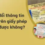 Thay đổi thông tin CCCD trên giấy phép lái xe được không