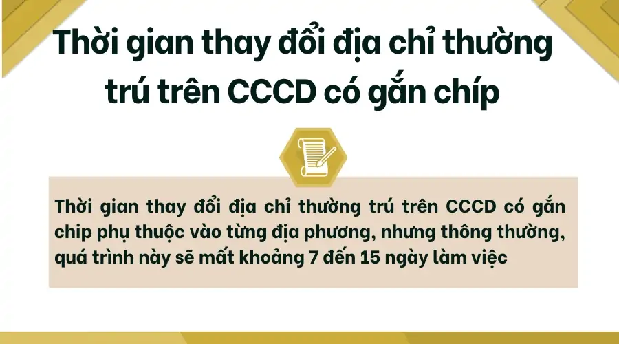Thời gian thay đổi địa chỉ thường trú trên CCCD có gắn chíp