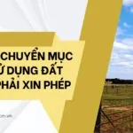 Thủ tục chuyển mục đích sử dụng đất không phải xin phép