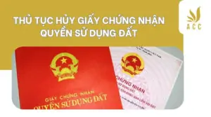 Thủ tục hủy giấy chứng nhận quyền sử dụng đất