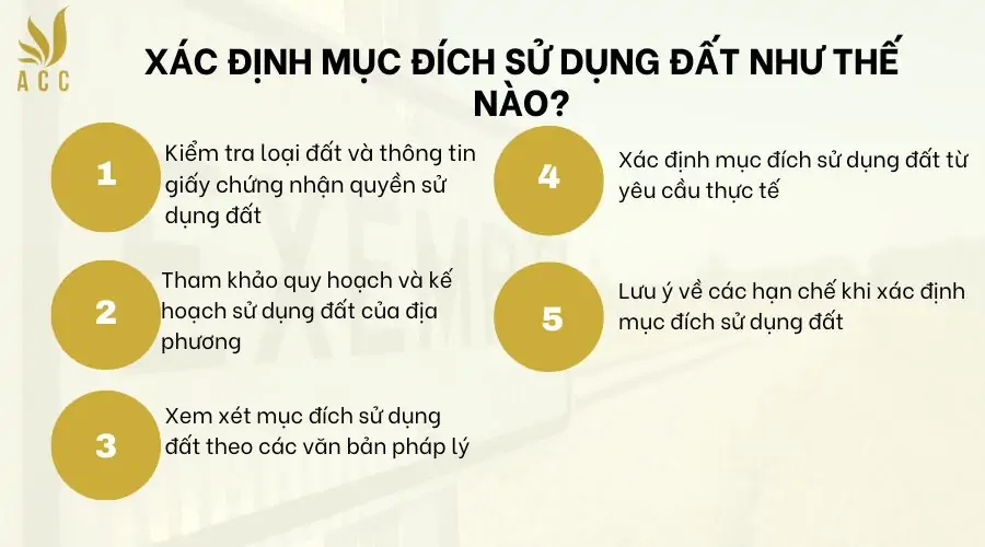 Xác định mục đích sử dụng đất như thế nào?