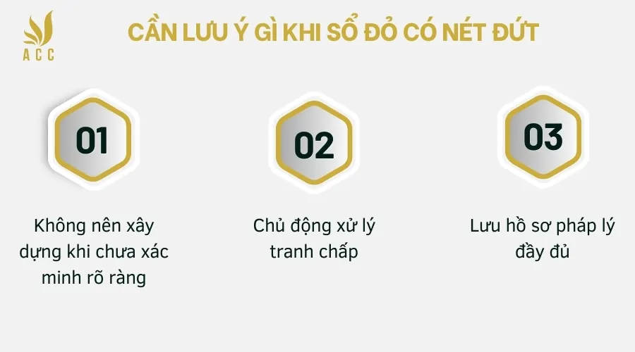 Cần lưu ý gì khi sổ đỏ có nét đứt