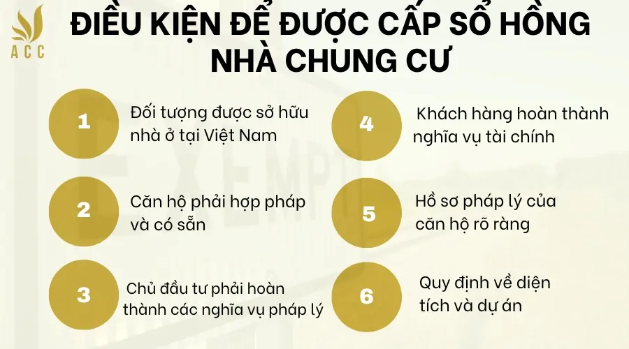 Điều kiện để được cấp sổ hồng nhà chung cư