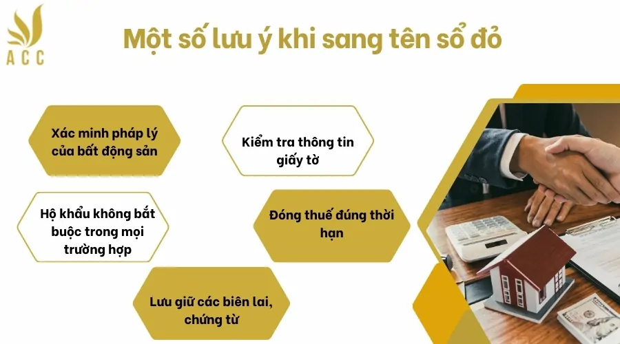 Một số lưu ý khi sang tên sổ đỏ