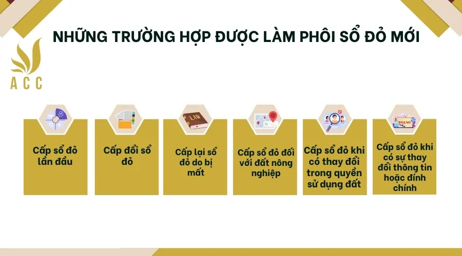 Những trường hợp được làm phôi sổ đỏ mới