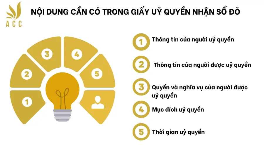 Nội dung cần có trong giấy uỷ quyền nhận sổ đỏ