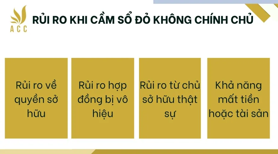 Rủi ro khi cầm sổ đỏ không chính chủ