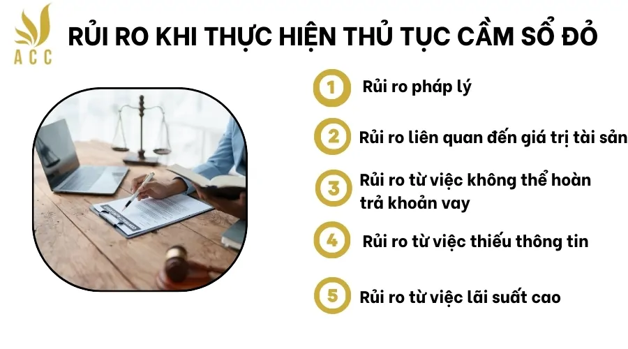 Rủi ro khi thực hiện thủ tục cầm sổ đỏ