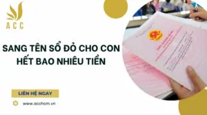 Sang tên sổ đỏ cho con hết bao nhiêu tiền