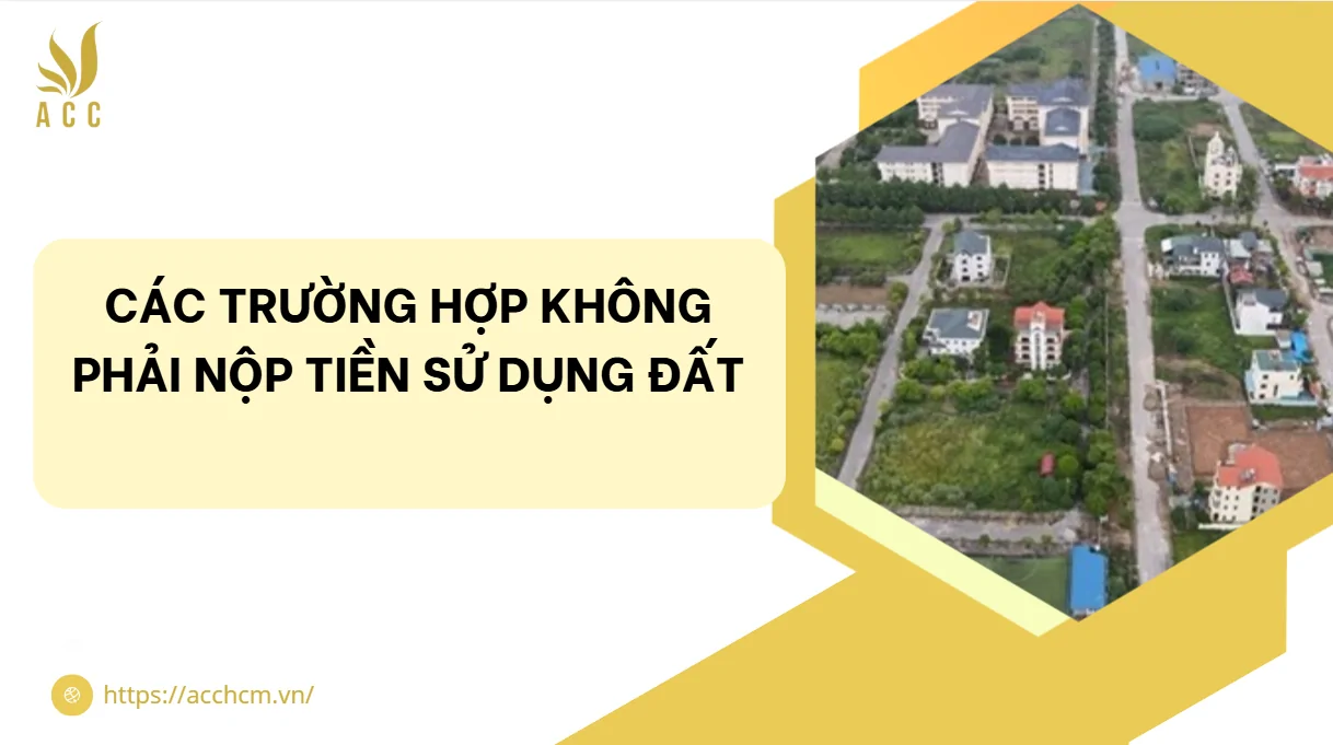 Các trường hợp không phải nộp tiền sử dụng đất