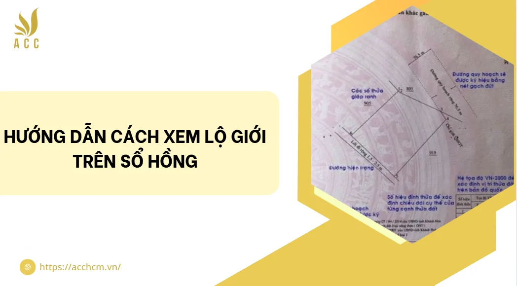 Hướng dẫn c&aacute;ch xem lộ giới tr&ecirc;n sổ hồng