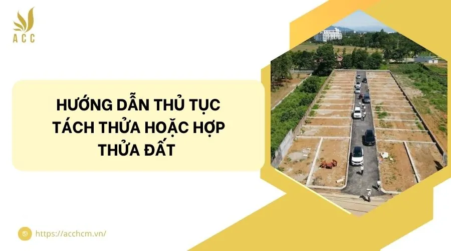 Hướng dẫn thủ tục tách thửa hoặc hợp thửa đất 