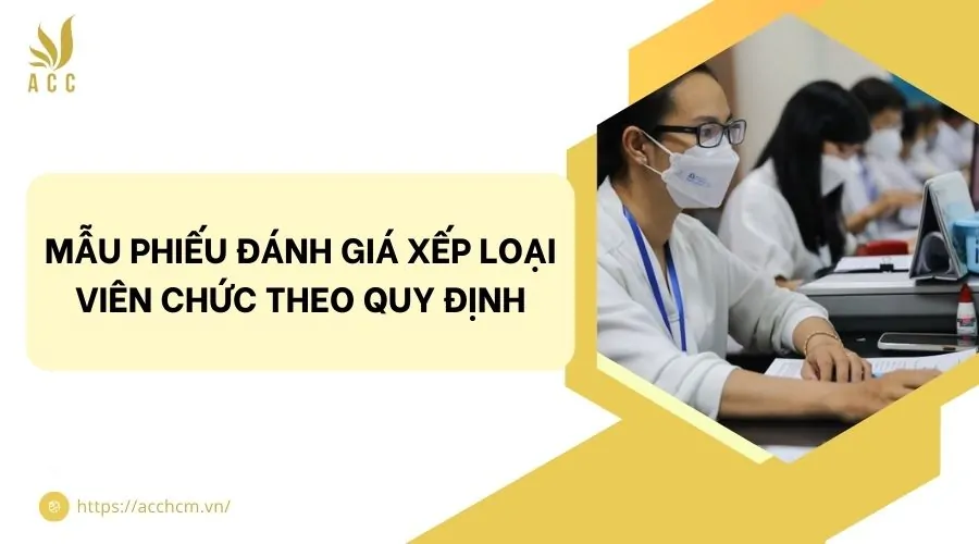 Mẫu phiếu đánh giá xếp loại viên chức theo quy định