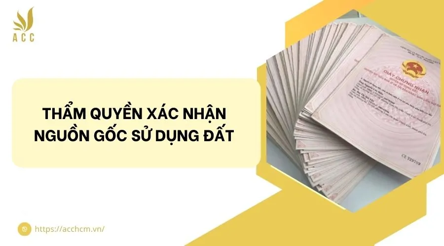 Thẩm quyền xác nhận nguồn gốc sử dụng đất