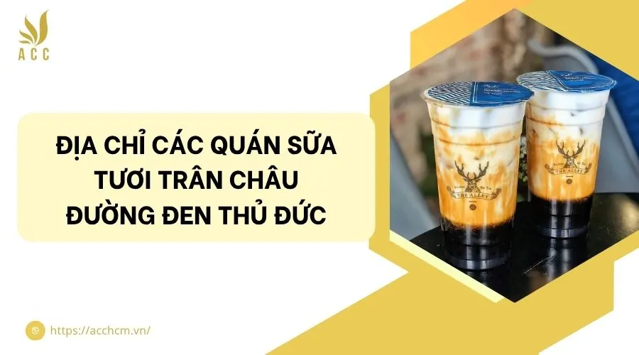 Địa chỉ các quán sữa tươi trân châu đường đen Thủ Đức