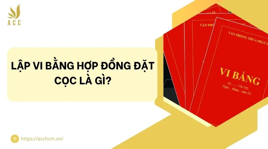 Lập vi bằng hợp đồng đặt cọc là gì?