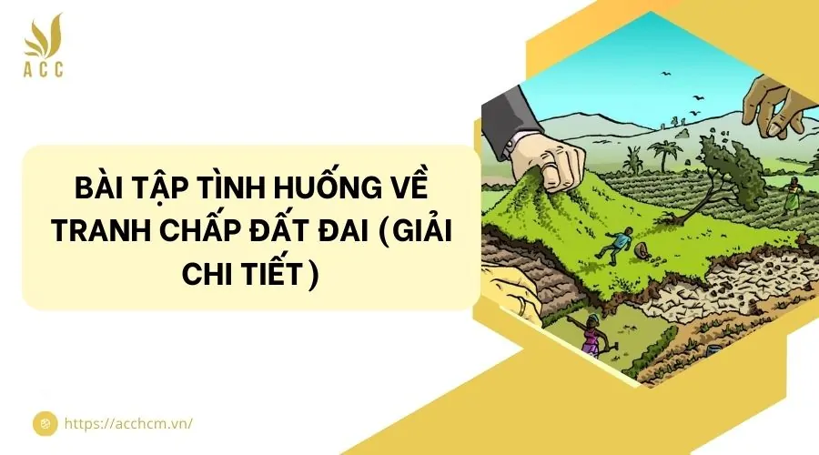 Bài tập tình huống về tranh chấp đất đai (Giải chi tiết)